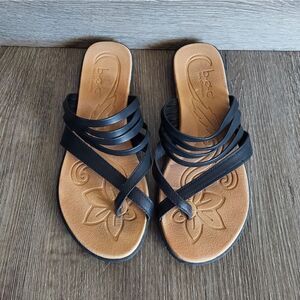 Women's b.o.c Alisha Black Strappy Sandal 9M